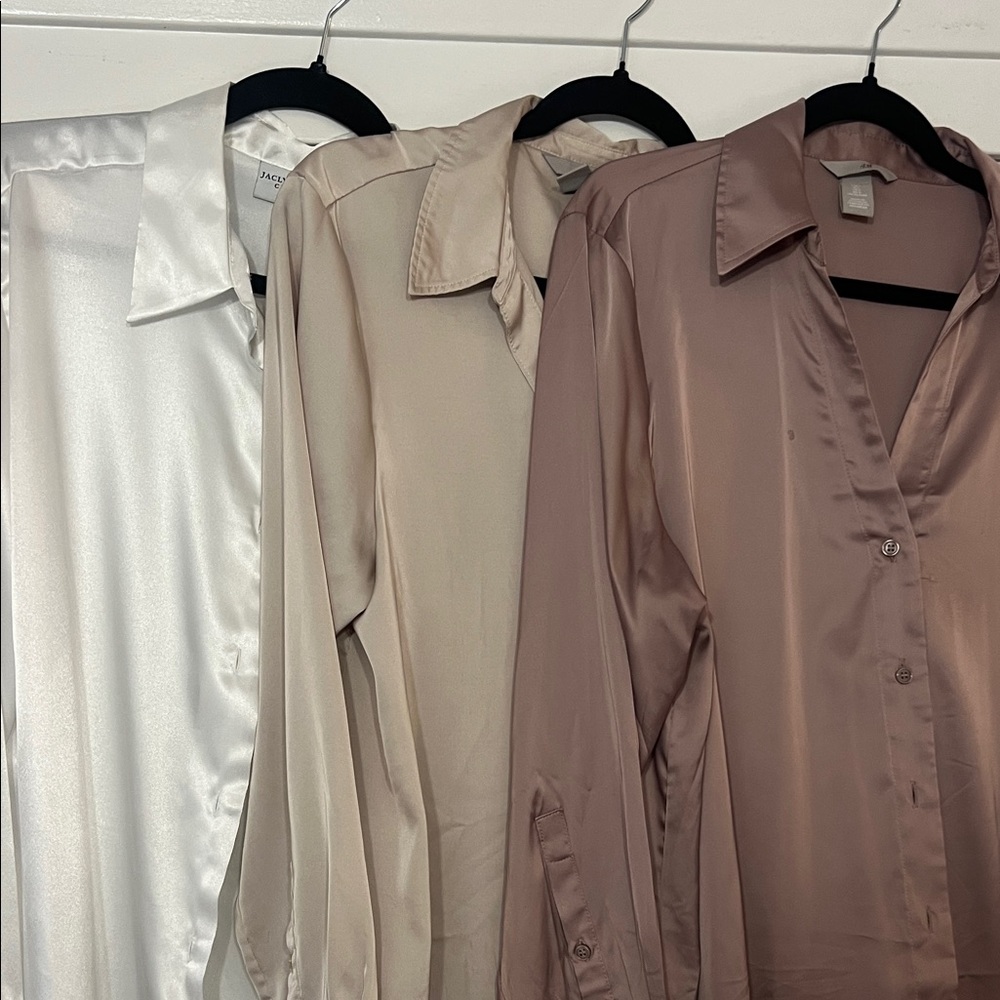 Elegant Satin Blouse Set -